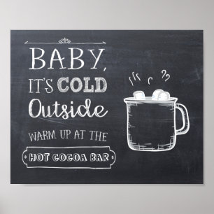 Poster Panneau de la Station de Chocolat Chaud