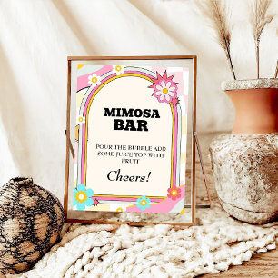 Poster Panneau de la table Bachelorette Mimosa