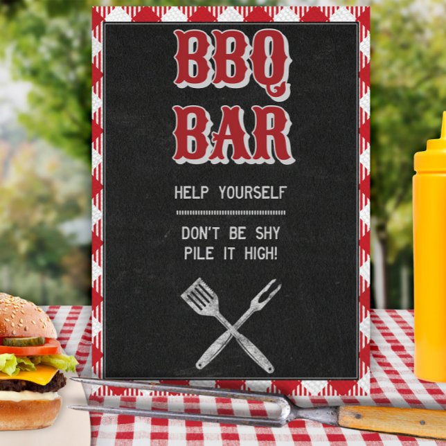 Poster Panneau de la table barbecue barbecue barbecue de  (Créateur téléchargé)