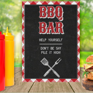 Poster Panneau de la table BBQ Anniversaire du barbecue 5