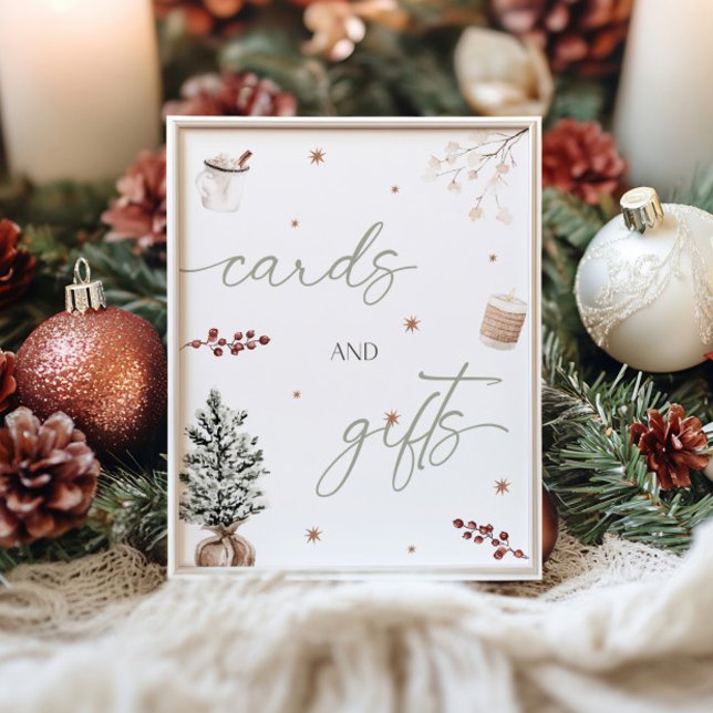 Poster Panneau de la Table Cartes Et Cadeaux De Noël (Créateur téléchargé)