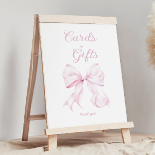 Poster Panneau de la table Cartes et Cadeaux Rose Bow