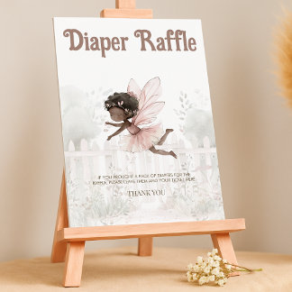 Poster Panneau de la table de Baby shower de fée noire