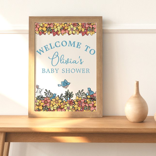 Poster Panneau de la table de bienvenue du Baby shower de (Créateur téléchargé)