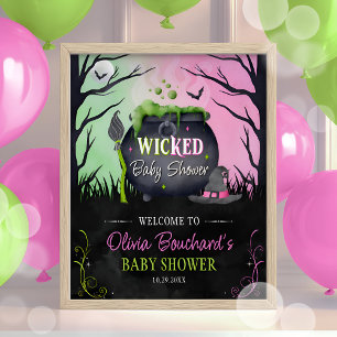 Poster Panneau de la table de bienvenue du Baby shower Wi