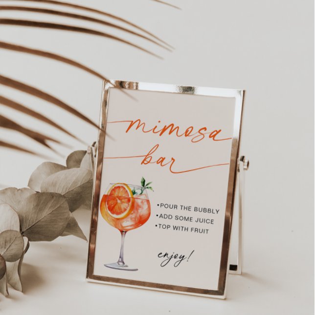 Poster Panneau de la table de calligraphie moderne Spritz (Créateur téléchargé)