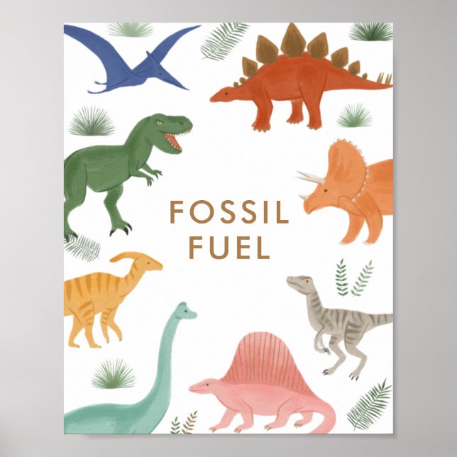Poster Panneau de la table de combustible fossile de fête (Devant)