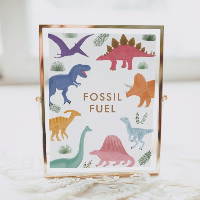 Poster Panneau de la table de combustible fossile de fête (Créateur téléchargé)