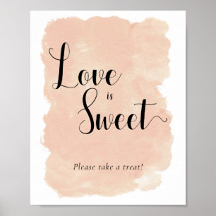 Poster Panneau de la table de desserts de Mariage d'aquar