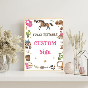 Poster Panneau de la table de fête d'anniversaire de West