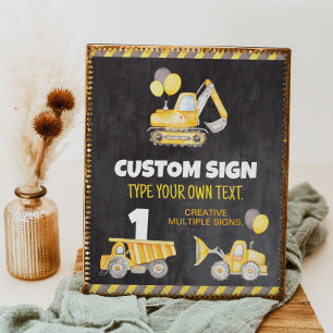 Poster Panneau de la table de fête d'anniversaire des cam