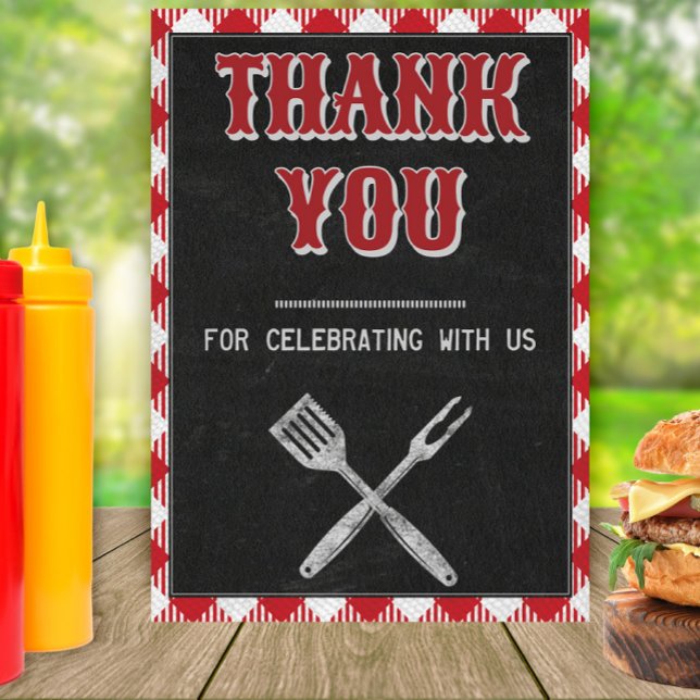 Poster Panneau de la table de Merci d'anniversaire du Jar (Créateur téléchargé)