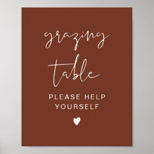 Poster Panneau de la table de pâturage en terre cuite COR