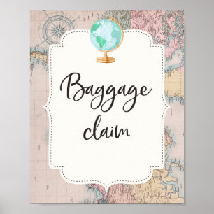 Poster Panneau de la table de réclamation de bagages de B
