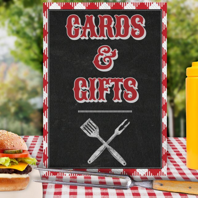 Poster Panneau de la table des cartes et cadeaux d'annive (Créateur téléchargé)