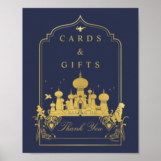 Poster Panneau de la table Disney's Aladdin Cartes & Cade (Devant)