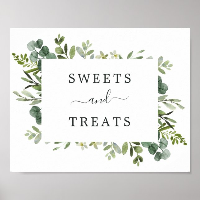 Poster Panneau de la table Eucalyptus Green Folit Dessert (Devant)
