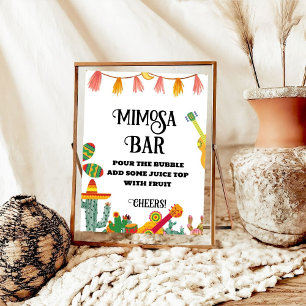 Poster Panneau de la table Fiesta Bachelorette Mimosa