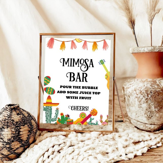 Poster Panneau de la table Fiesta Bachelorette Mimosa (Créateur téléchargé)