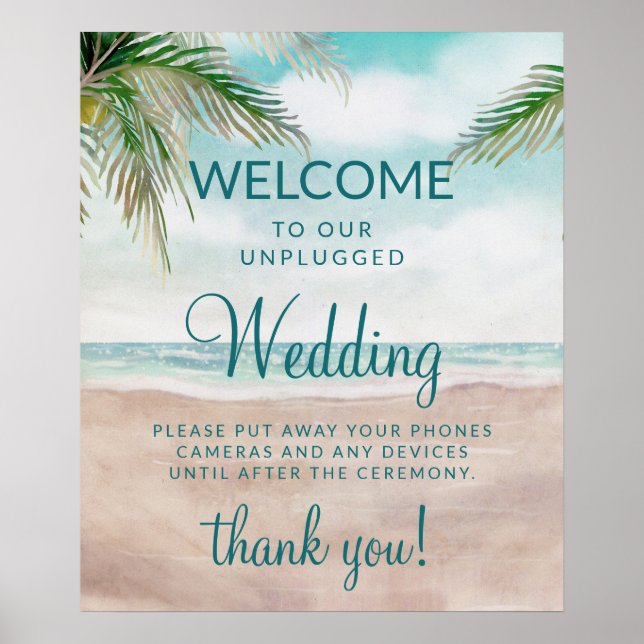 Poster Panneau de la table Mariage débranchée Island Bree (Devant)