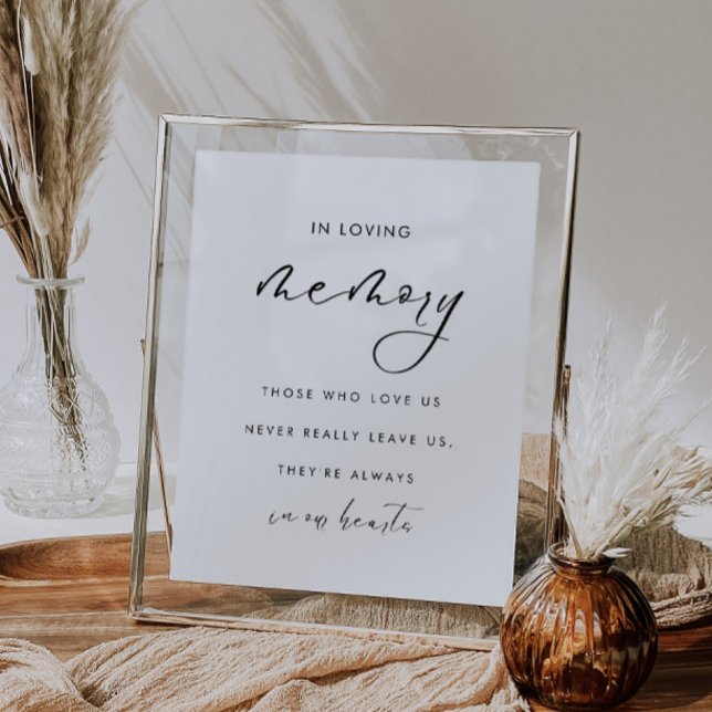 Poster Panneau de la table Mariage moderne In Love Memory (Créateur téléchargé)