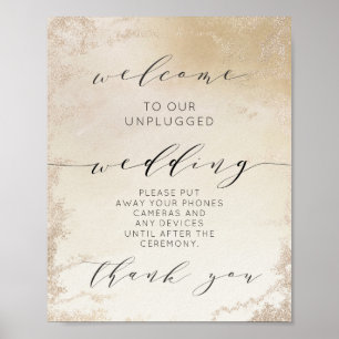 Poster Panneau de la table Mariage Ombre Yellow Gold Unpl