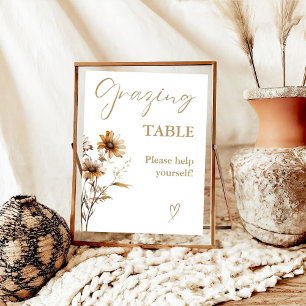 Poster Panneau de la table minimaliste moderne Gold