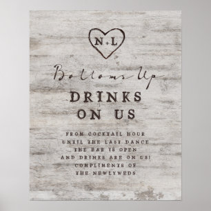 Poster Panneau de la table Open Bar du Mariage Frères scu