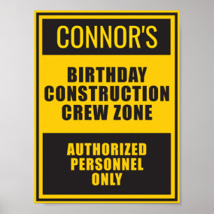 Poster Panneau de l'affiche d'anniversaire de la zone de 