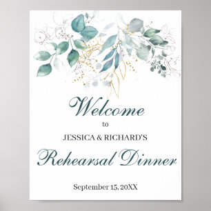Poster Panneau de l'affiche de bienvenue du dîner de répé