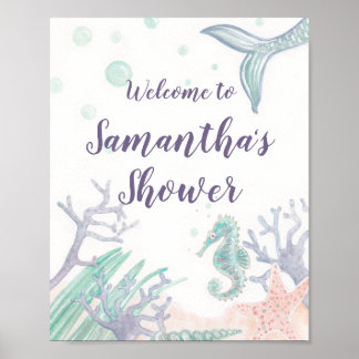 Poster Panneau de l'affiche de la douche de mer