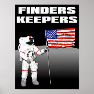 Poster Panneau de l'affiche drôle de lune Finders Keepers