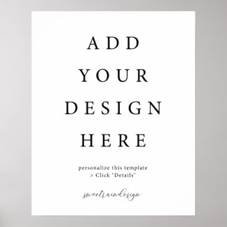 Poster Panneau de l'affiche verticale/portrait de 16 x 20