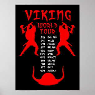 Poster Panneau de l'affiche Viking World Tour