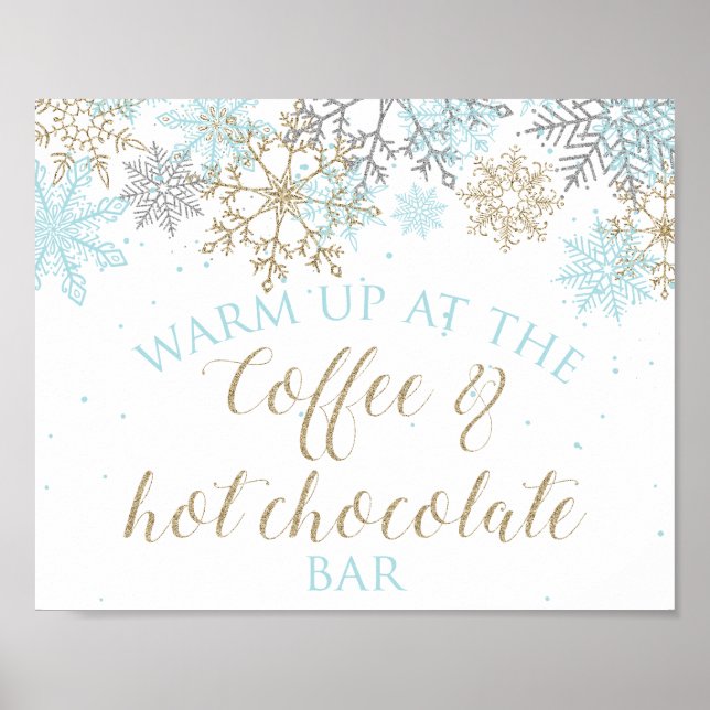 Poster Panneau de l'hiver Onederland Café et barre de cho (Devant)