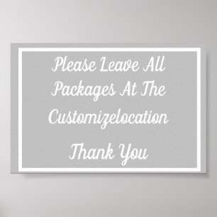 Poster Panneau de livraison du package