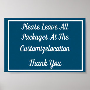 Poster Panneau de livraison du package