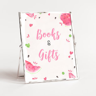 Poster Panneau de livres et cadeaux pour Baby Shower Fill