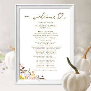Poster Panneau de l'ordre des événements de mariage d'aut