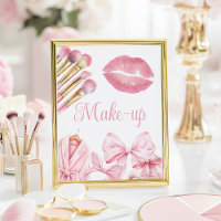 Panneau de Maquillage pour Anniversaire Rose Fête 