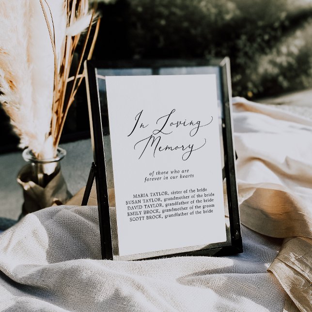 Poster Panneau de mariage à mémoire délicate en souvenir (Créateur téléchargé)