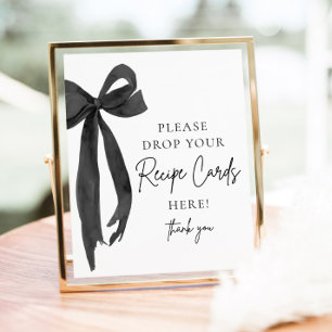 Poster Panneau de mariage avec carte de recette à partage