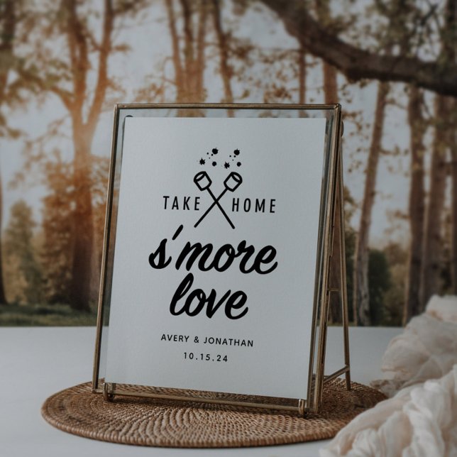Poster Panneau de mariage avec le thème S'more Love (Créateur téléchargé)