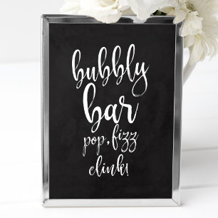 Poster Panneau de mariage Bubbly Bar 8x10