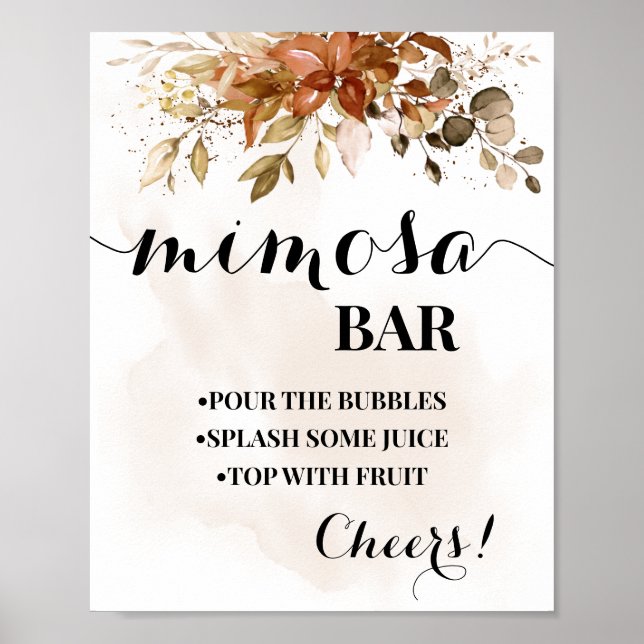 Poster Panneau de mariage d'automne Fête de mariage de ba (Devant)