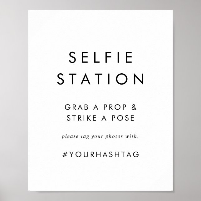 Poster Panneau de mariage de station de selfie de typogra (Devant)
