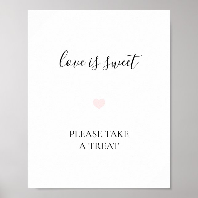 Poster Panneau de mariage de table de dessert simple Rebe (Devant)