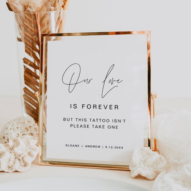 Poster Panneau de mariage de table de tatouage temporaire (Créateur téléchargé)