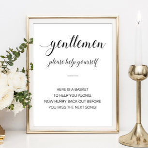 Poster Panneau de mariage élégant de la salle de bain pou