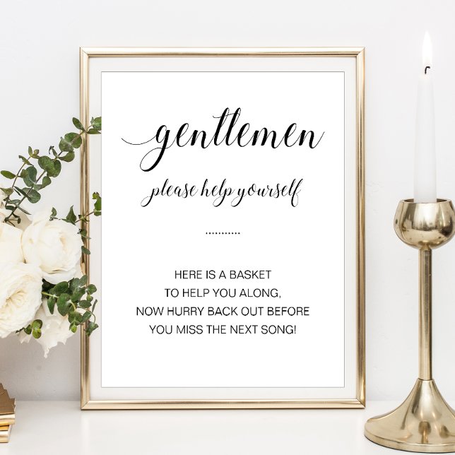 Poster Panneau de mariage élégant de la salle de bain pou (Créateur téléchargé)